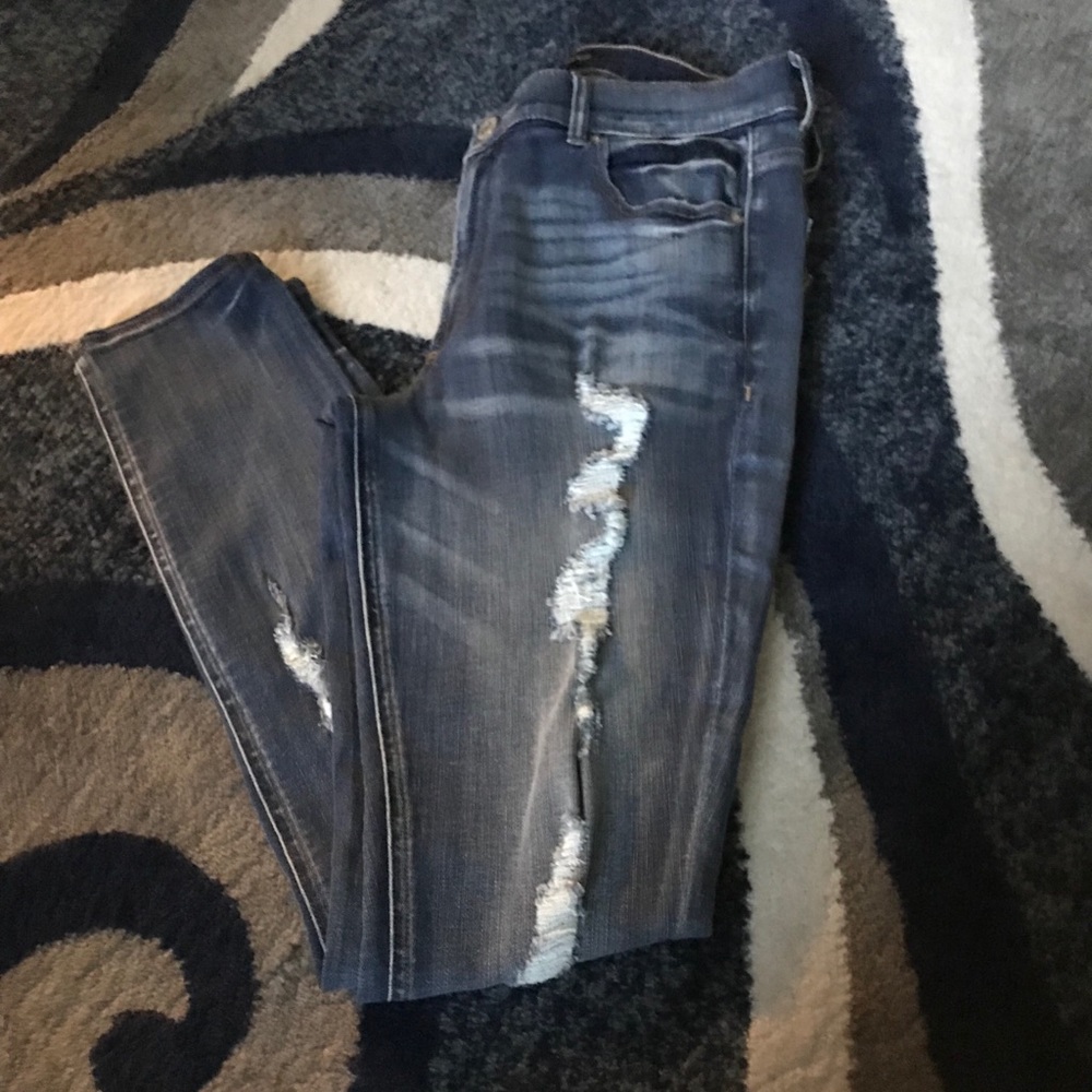 Express distress denim jeans, High-rise